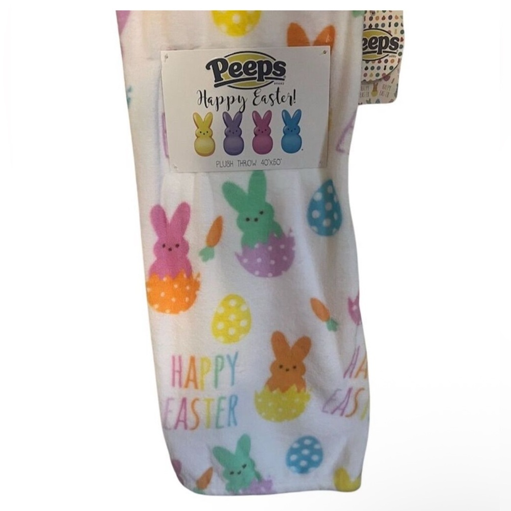 Peeps Happy Easter Plush Throw Blanket - Multicolor